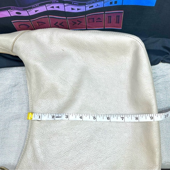 HOBO INTERNATIONAL Slouch Metallic Silver/Grey Shoulder Bag Purse - Picture 9 of 10